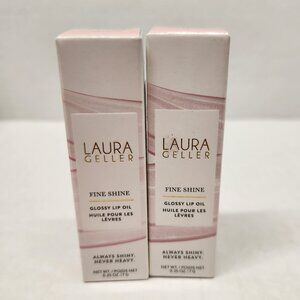 Laura Geller Fine Shine Glossy Lip Oil Beachy Peach 2 Pack